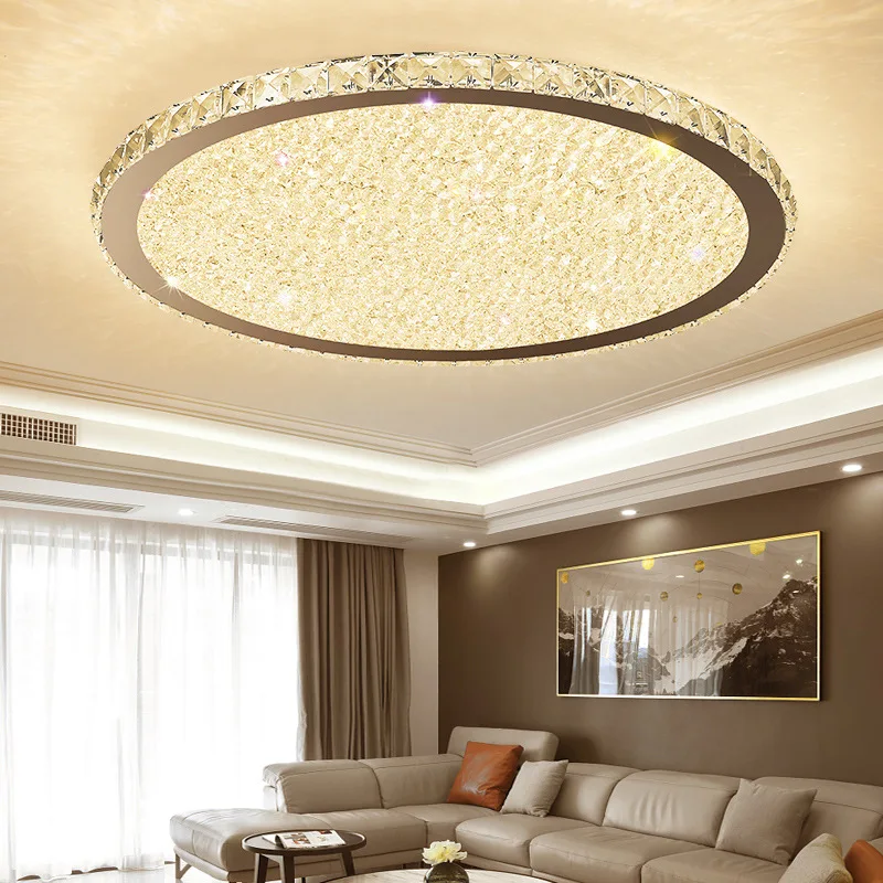 

Post-modern Ring Ceiling Lamp Crystal LED Lamps Living Room Balcony Corridor Staircase Bedroom Home Decoration Ceilings Lighting