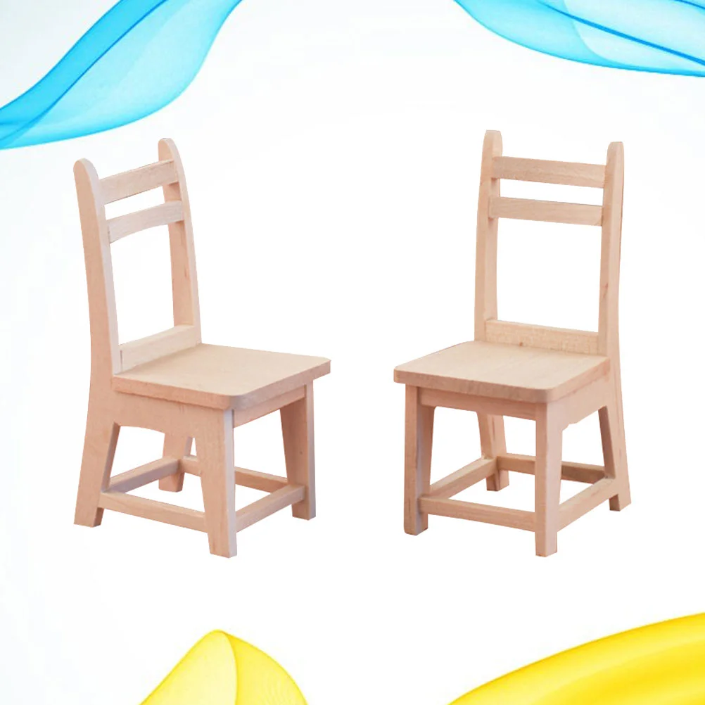 

2 шт., портативный стул для кукольного домика, 1/12 игрушек