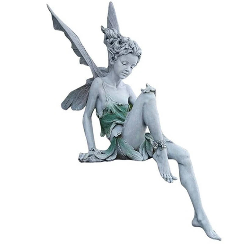 

Fairy Statue Garden Ornament Resin Craft Landscaping Yard Decoration Home Garden Outdoor Decoration-A