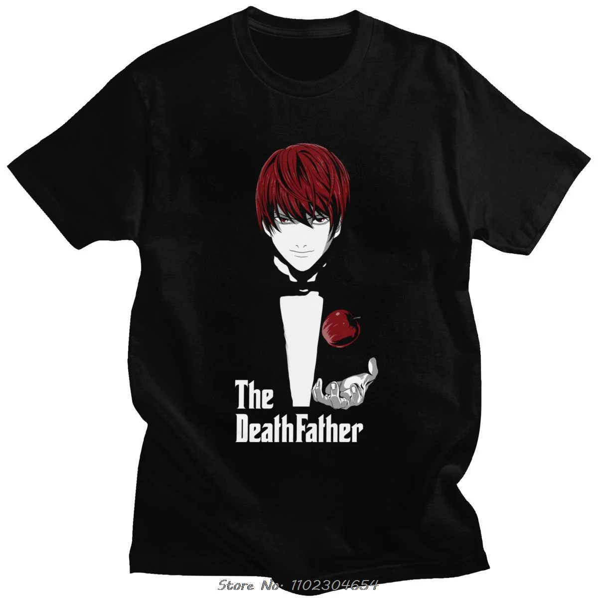 Men's Manga Death Note Light Yagami Tshirt Short Sleeve Cotton T-shirt Harajuku Shirt Anime Tee Japanese Manga Fan Apparel Merch