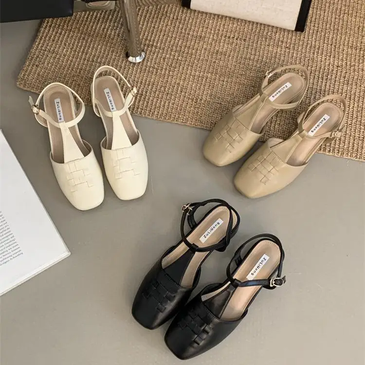 Женская обувь в стиле ретро богемные сандалии лето 2024 мягкие оригинальные