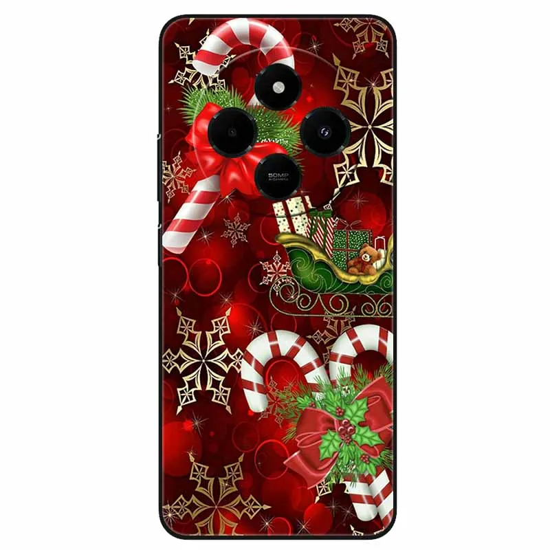 2024 рождественские чехлы для телефонов Xiaomi Redmi 14R защитный силиконовый чехол из