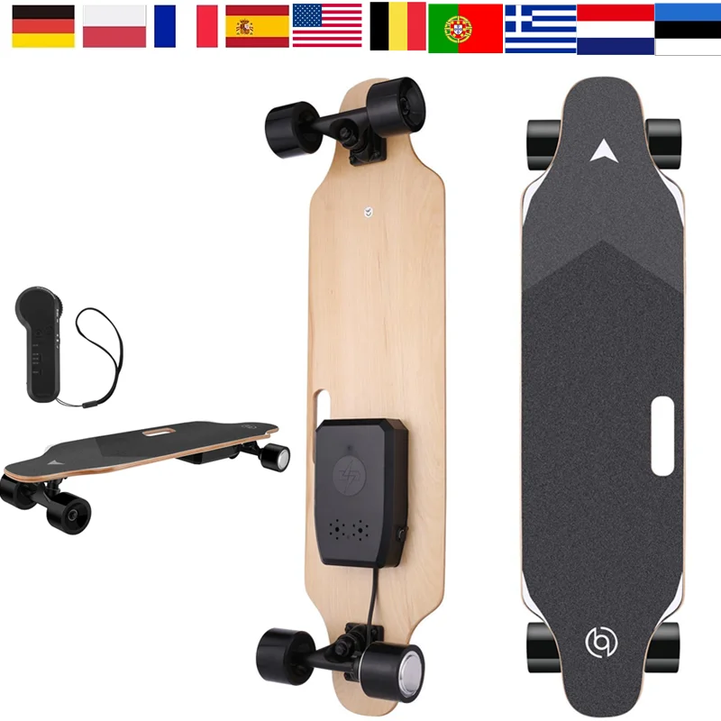 350W 20km/h 35inch Electric Skateboard  Longboard Wireless Remote Control 14m Max Range with Remote Control 90x21.5x14cm