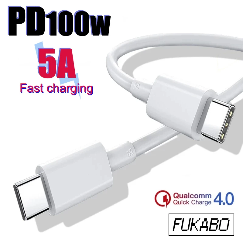 

PD 100 Вт Type C Телефонный кабель для быстрой зарядки для Samsung Xiaomi POCO Realme USB C к USB 5A Type C Телефонная линия передачи данных Аксессуары для зарядки