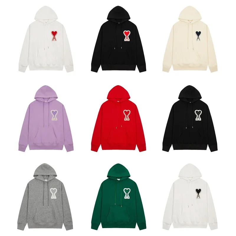 

Autumn Winter 2022 A Letter Heart Embroidery Korean Fashion Men's Hoodie Alexandre Mattius Oversized Hoodie Men Casual Clothing