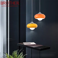 brother retro pendant lamp creative design led decorative for home restaurant bedroom bar