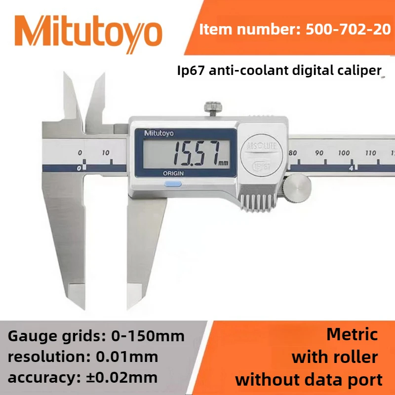 

Mitutoyo Япония оригинальный IP67 водонепроницаемый цифровой штангенциркуль 0-150 мм 0,01 мм высокая точность 500-702-20 штангенциркуль измерительные инструменты