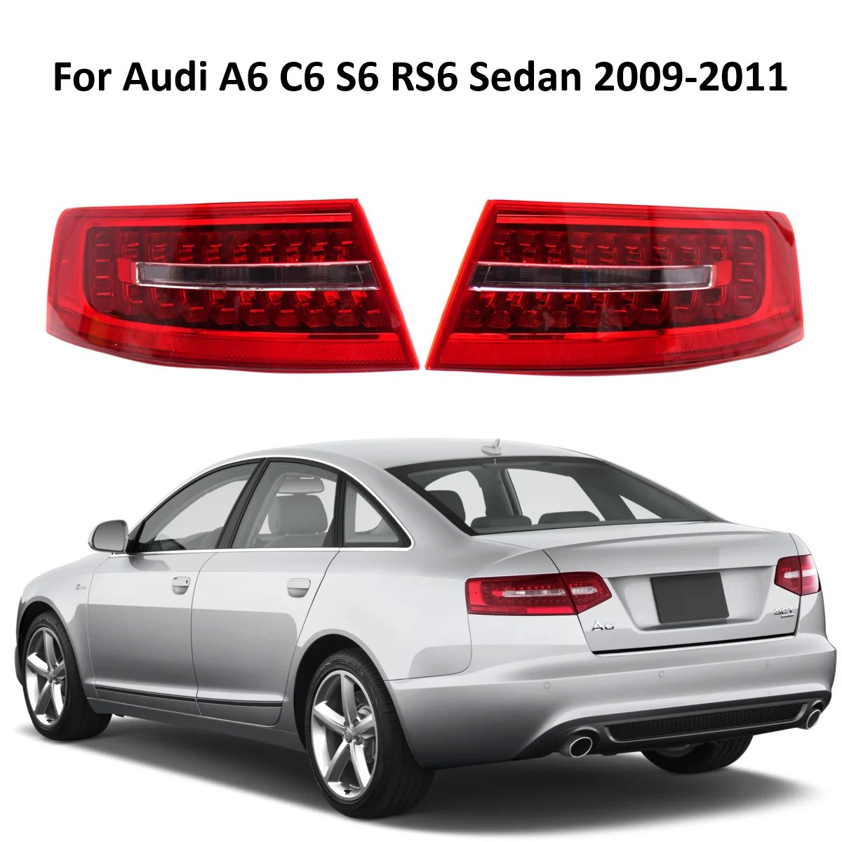 

Автомобильная задняя внешняя боковая задняя фонарь заднего фонаря в сборе для AUDI A6 S6 RS6 2009 2010 седан 4FD945095B 4FD945096B