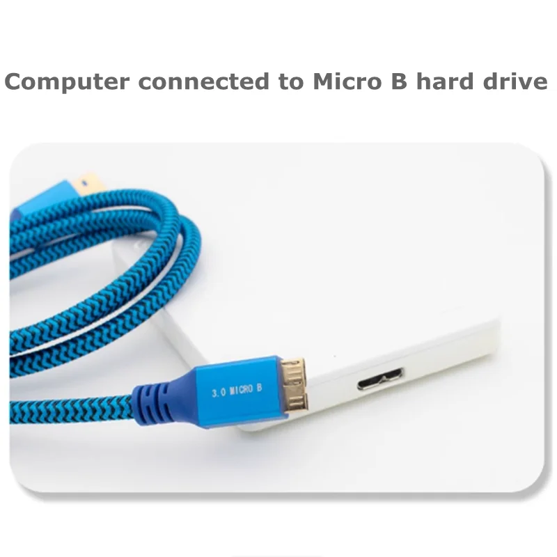 Фото Кабель USB 3.0 A к Micro B, шнур внешнего жесткого диска, совместимый с Seagate, WD, Toshiba, Westgate, Samsung Galaxy S5, Note 3. №1