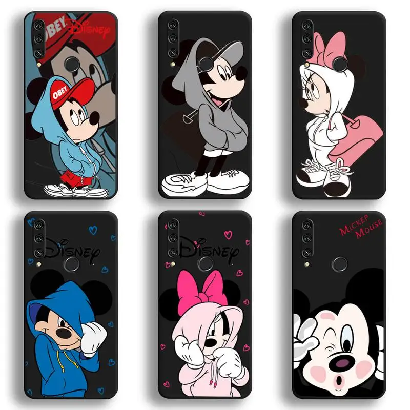 

Fashion Disney Mickey Minnie Mouse Phone Case For Huawei Y6P Y8S Y8P Y5II Y5 Y6 2019 P Smart Prime Pro