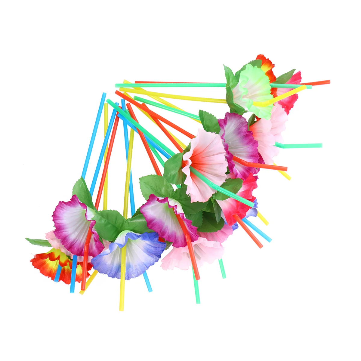 

20 Pcs Glass Pipette Flower Straws Glass Wedding Flexible Drinking Straws Plasic Drinking Straws Party Supplies