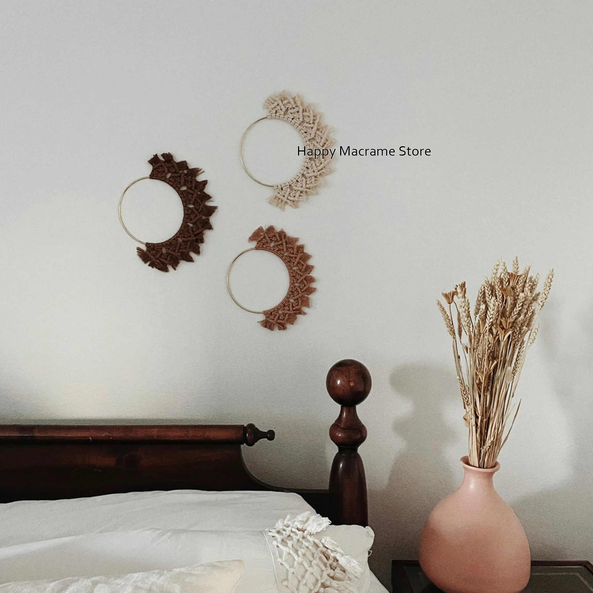 Настенный макраме настенное искусство мандала на кольце декор для спальни в