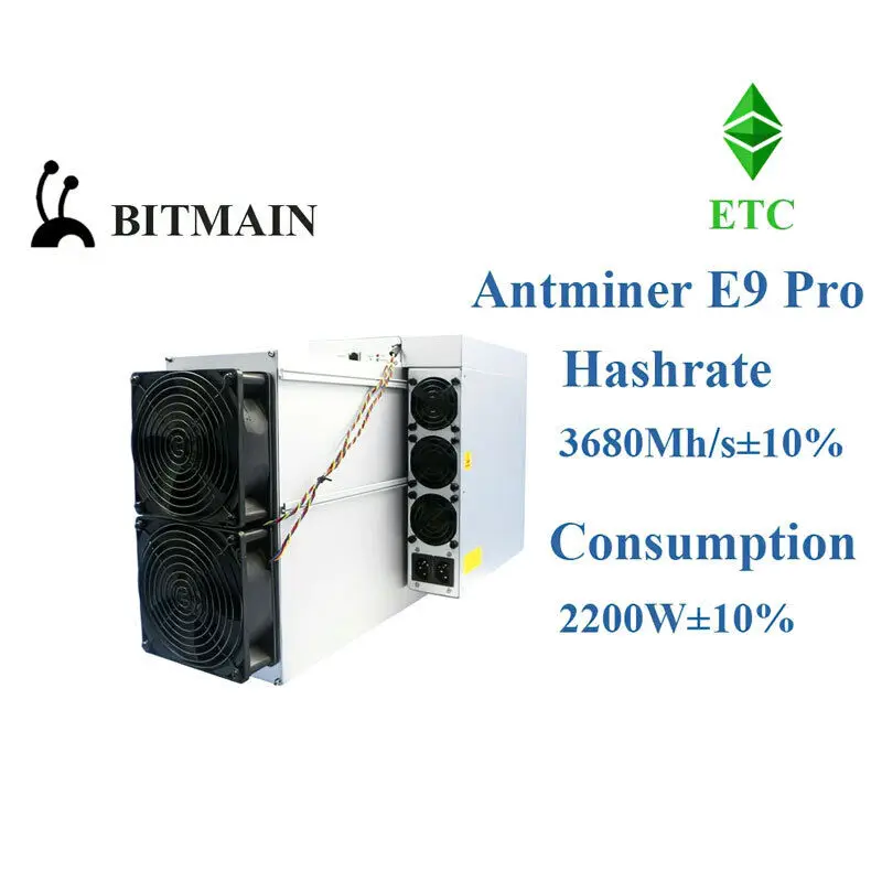 Купите 2 и получите 1 бесплатно Bitmain Antminer E9 Pro 3680Mh/s 2200 Вт т. д. Asic Miner 0.6J/M Bulid-in PSU