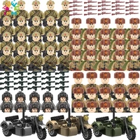 kids toys 20pcs ww2 soviet soldier building blocks russion army figures military tricycle bricks toys for kids birthday gifts