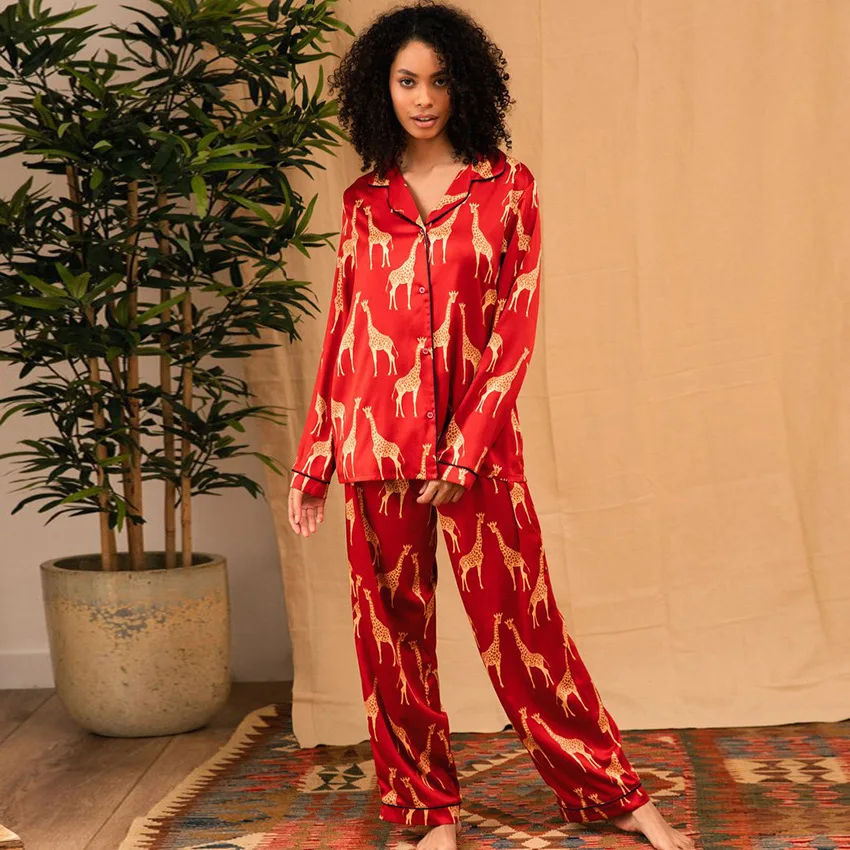 

New Design US Ladies Cartoon Spring Summer Pajama Sets 2 Pieces Confortable Fashionable Women Pajamas Pyjama Pijamas Sleepwear