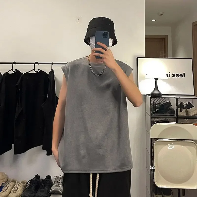 210 г Подлинная бархатная футболка с оленем без рукавов Модные свободные чулки для