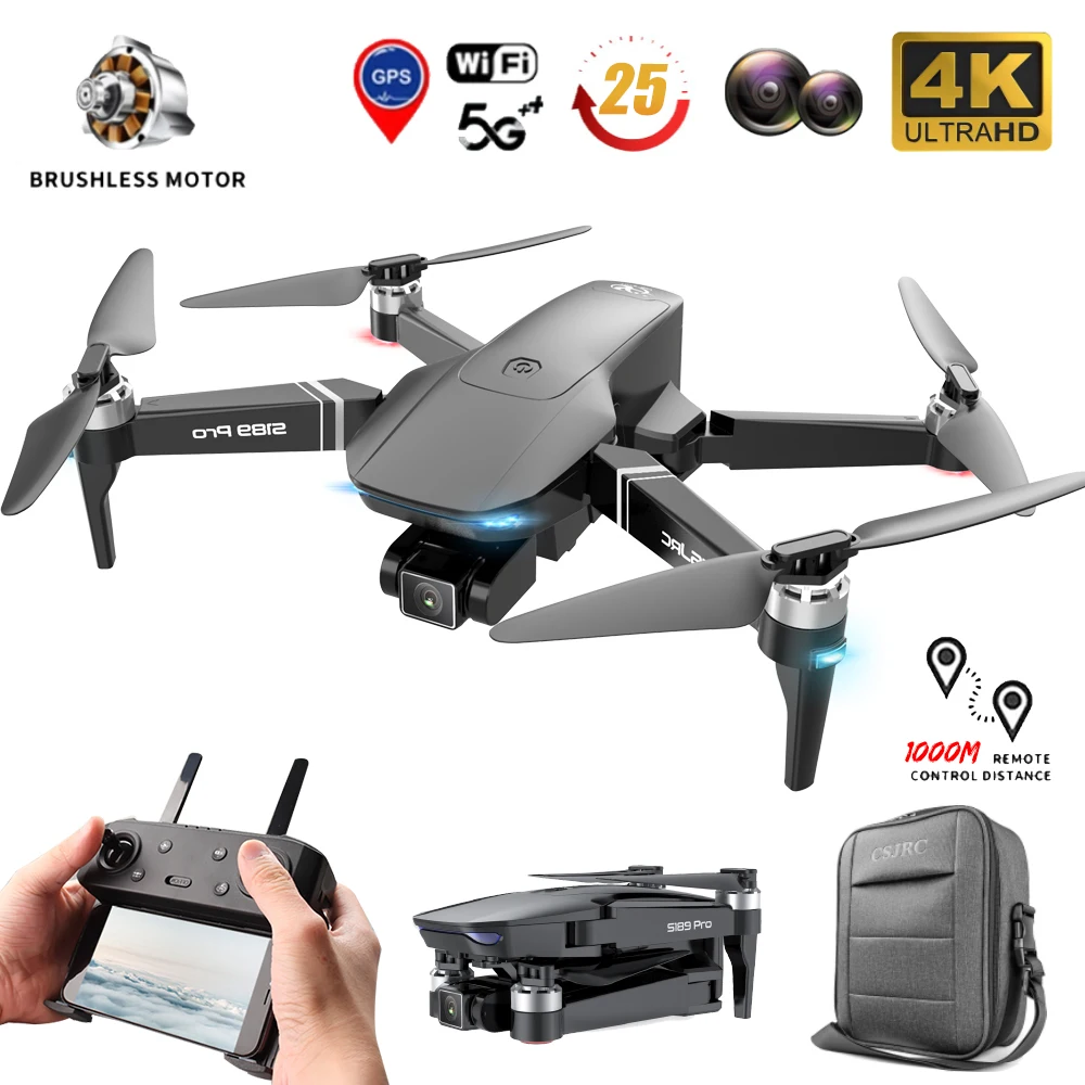 

4K Wind Resistance Brushless Photography Follow Level8 Aerial Camera Me With S189 Professional GPS Quadcopter Drone Folding Dual