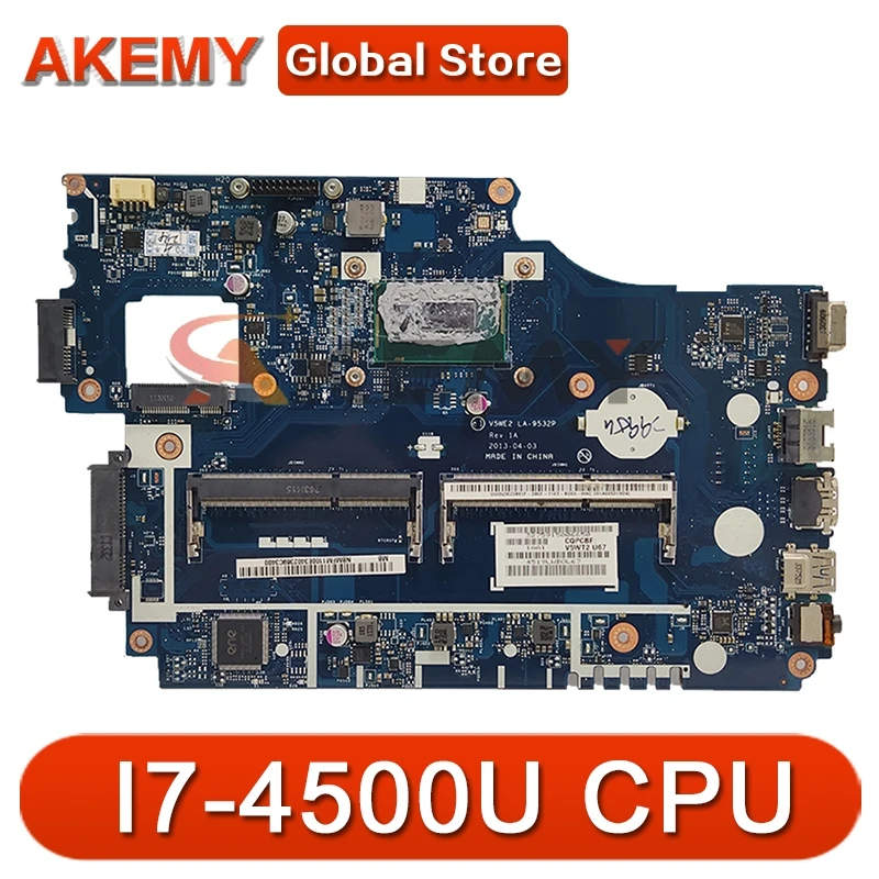 

Материнская плата для ноутбука Akemy для ACER Aspire E1-532 I7-4500U системная плата LA-9532P SR16Z DDR3