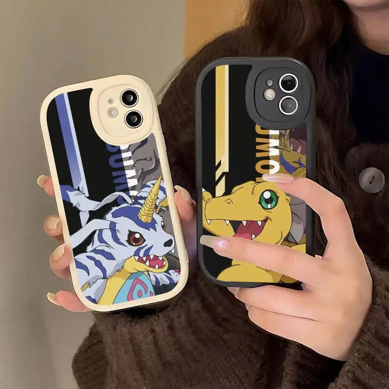 

Digital Monster Digimon Phone Case for iPhone 13 12 11 14 Pro Max Xs X Xr 7 8 Plus Se 2022 Hard Leather silicone Cover