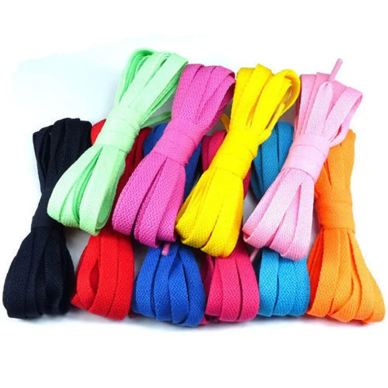 

Men and Women Couple Buy Two Pairs and Get One Pair of Polyester Single Layer Flat Shoelaces Wide0.9cmAthletic shoe laces Board