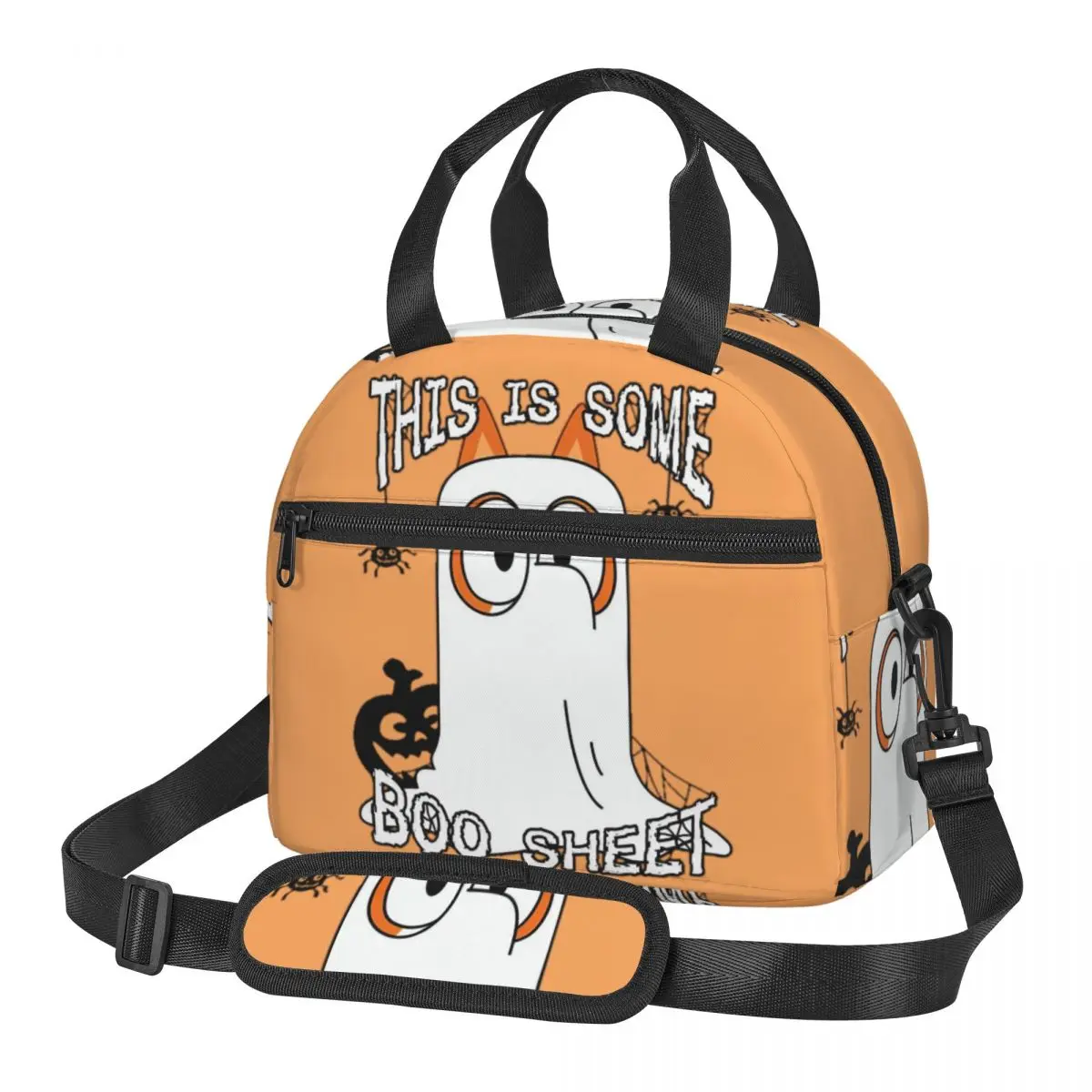 

This Is Boo Sheet Bingo Insulated Lunch Bags With Adjustable Shoulder Strap Halloween Blueys Food Large Thermal Cooler Lunch Box
