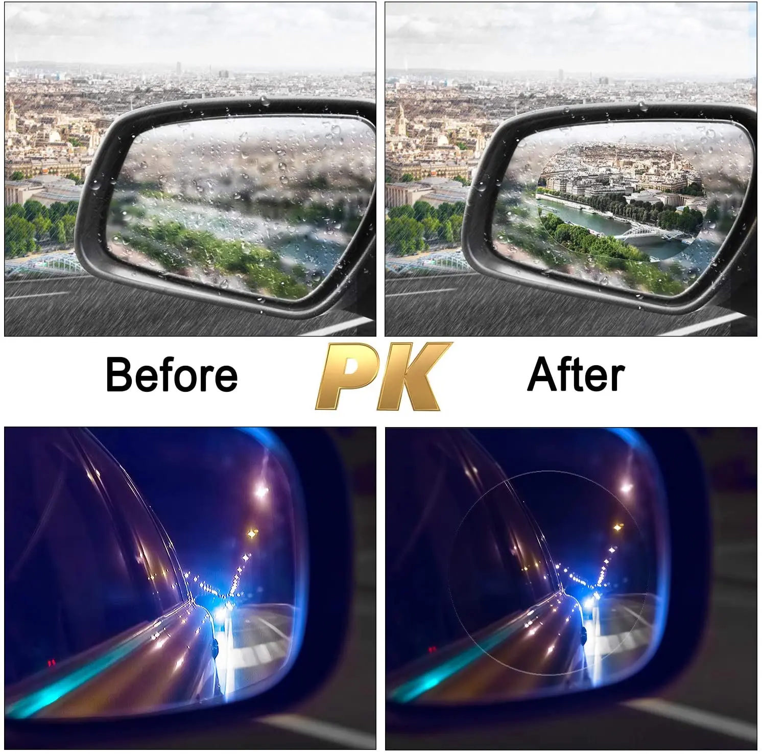 10 шт. прозрачная противотуманная мягкая защитная плёнка для зеркала заднего вида