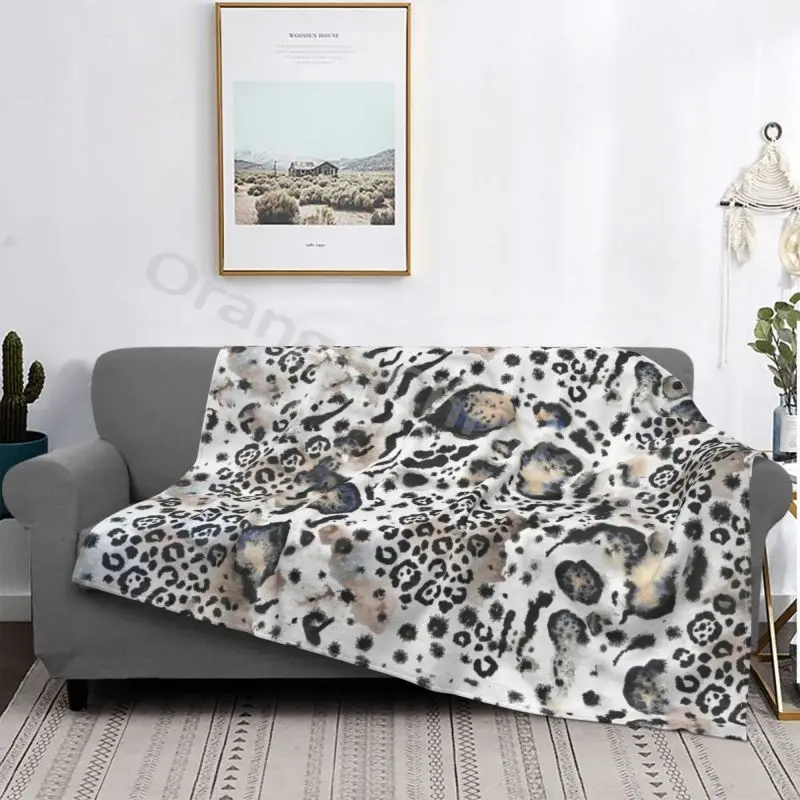 

Leopard Print Multifunctional Warm Flannel Blanket Bed Sofa Personalized Super Soft Warm Bed Cover