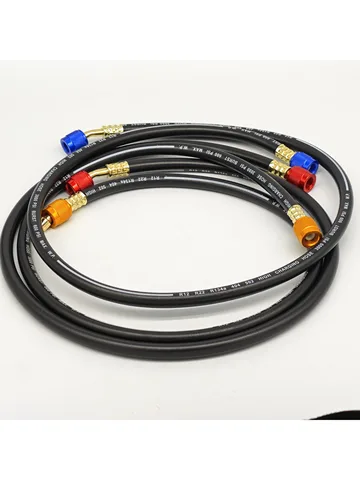 1M1.2M1.8M трехкомплект черной противовзрывной трубки хладагента для R12, R22, R134A, 404,502, комплект для зарядки автомобильного хладагента HVAC