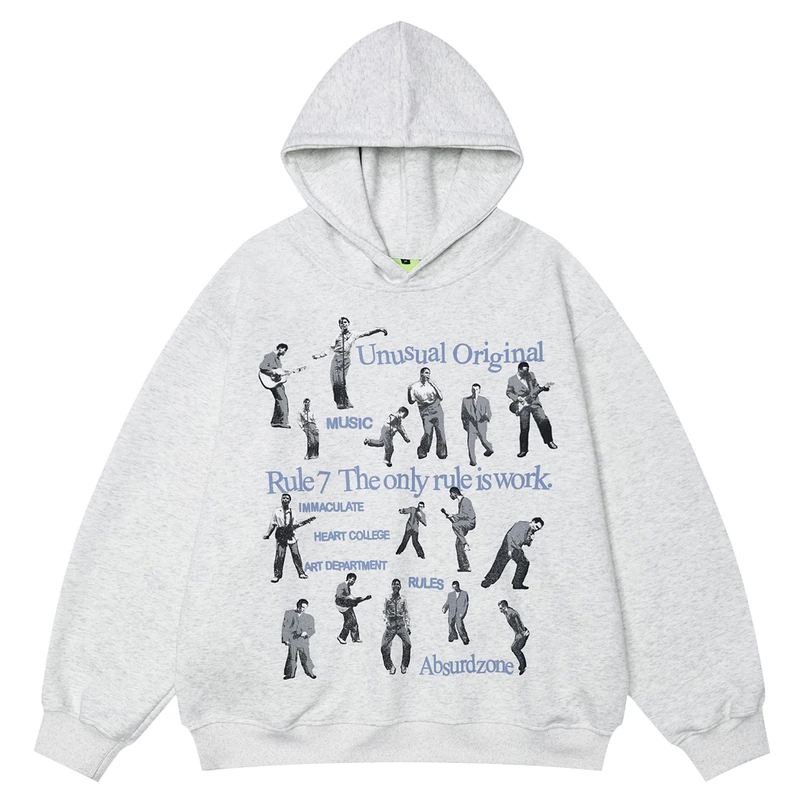 Женская свободная куртка с капюшоном Mu Xi серый свитер американской уличной