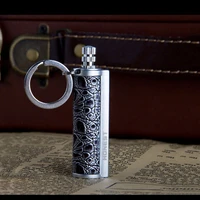 portable lighter steel shell no fuel match key permanent lighter chain waterproof matches stainless outdoor survival accessories