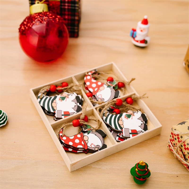 

Новогодние 2023 рождественские деревянные подвески в виде гнома, подвесные украшения для рождественской елки, Рождественский Декор для дома,...