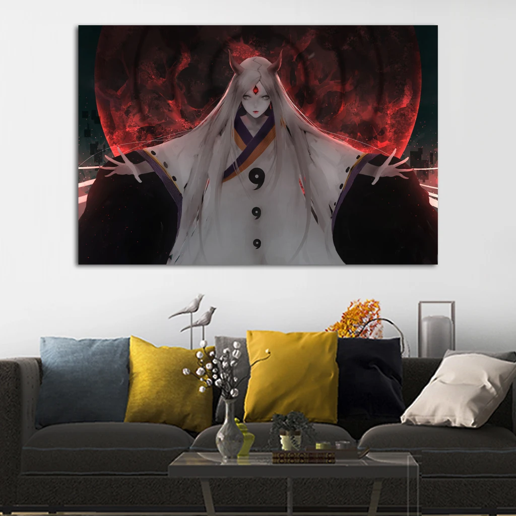 

Anime Naruto Chakra Ootutuki Kaguya Cartoon Character Creative Retro Kraft Paper Poster Cafe Home Decor Painting Wall Stickers
