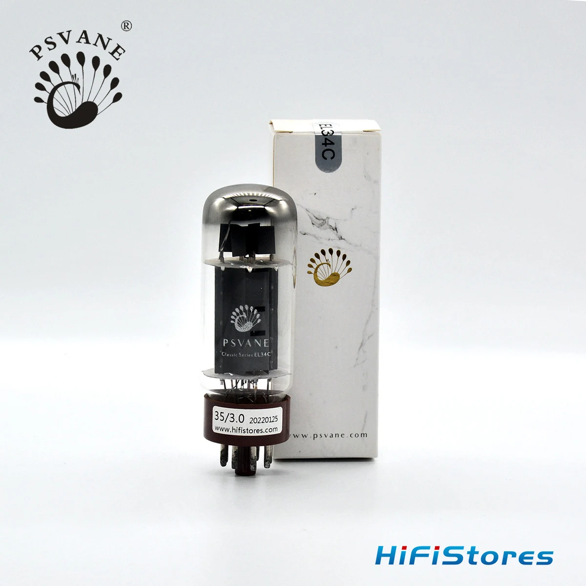 PSVANE HIFI EL34C Vacuum Tube Replace 6CA7 EL34B EL34 For Hifi Audio Tube Amplifier DIY Upgrade Matched Quad Tube Amplifier