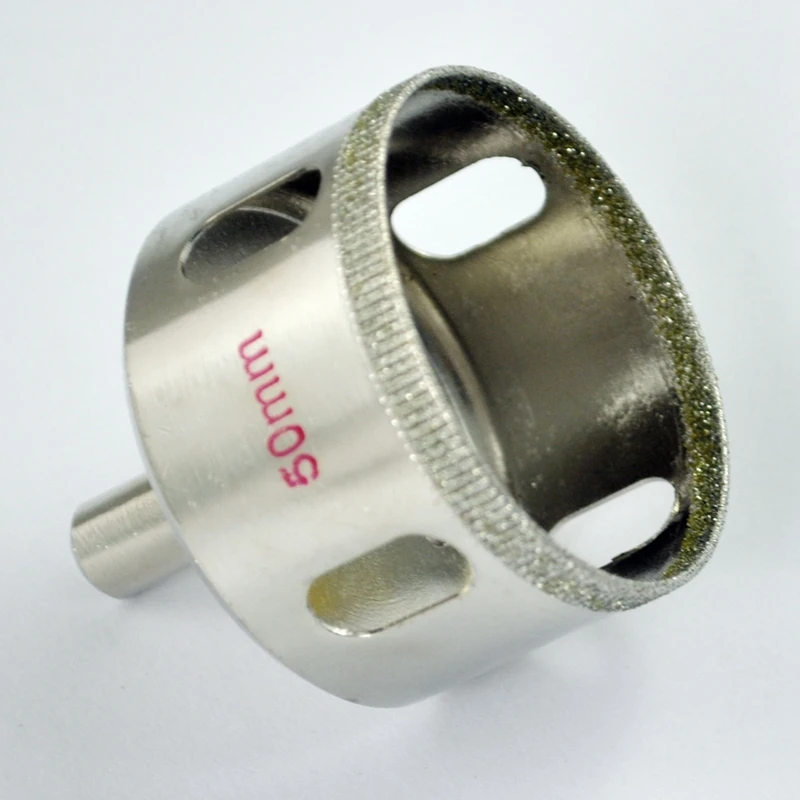 

New SODIAL(R) Silver Tone Diamond Tipped Glass Drilling Hole Saw 50Mm