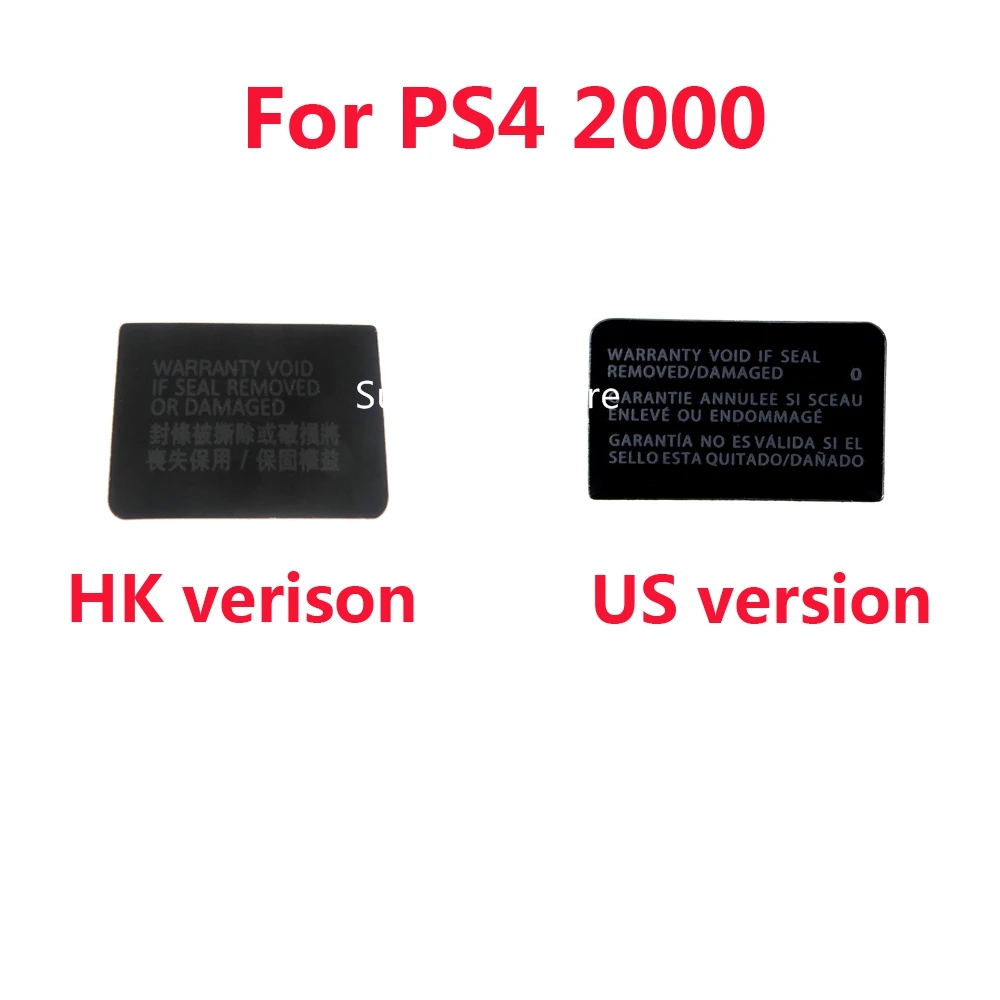 100pcs For Playstation 4 PS4 slim 2000 Console Housing Shell Slim Black Back Mark Tag Paste Sticker Label Seal UK US verison - купить по