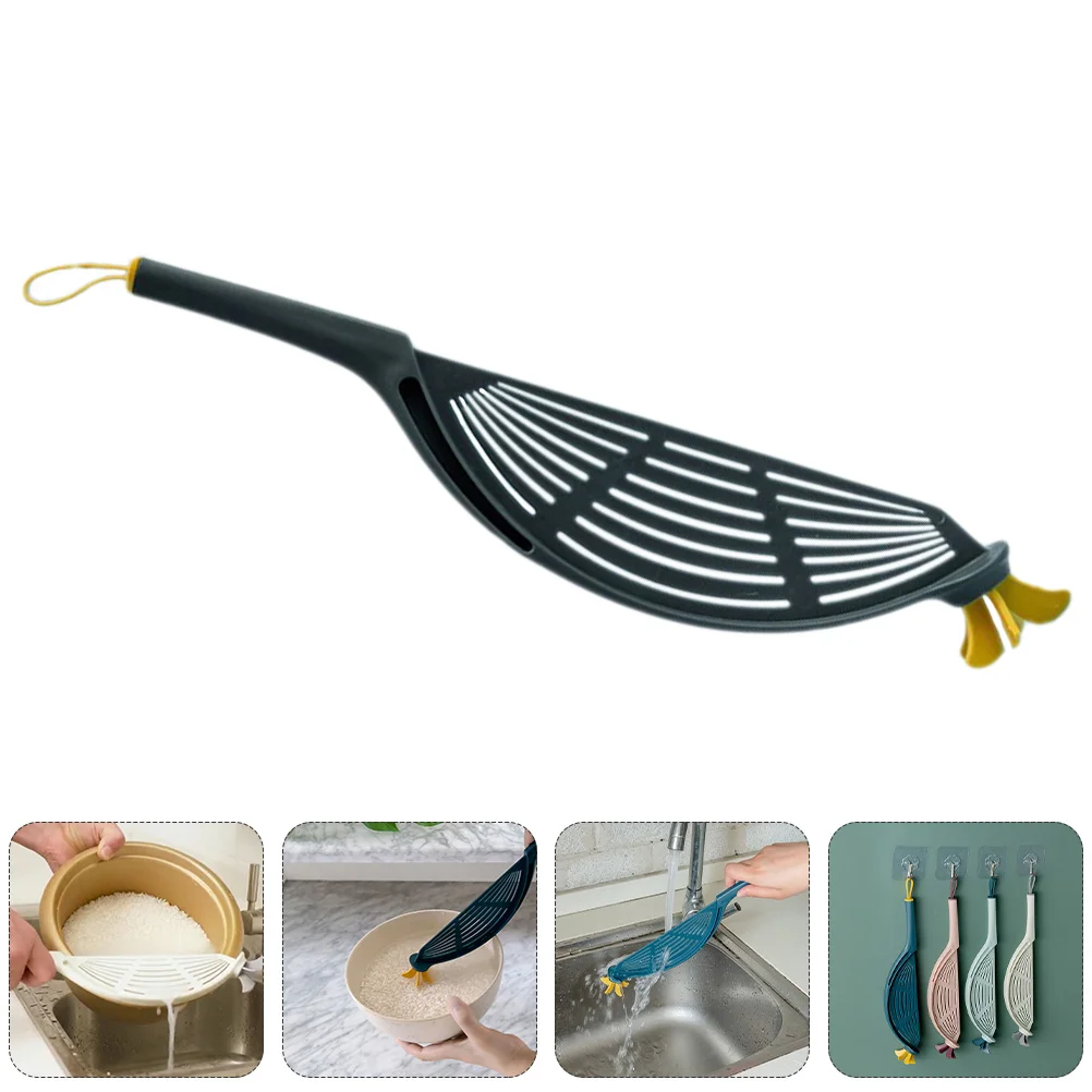 

Rice Strainer Colander Filter Kitchen Baffle Sieve Spoon Wash Washer Prep Draining Washing Metal Fruit Storage