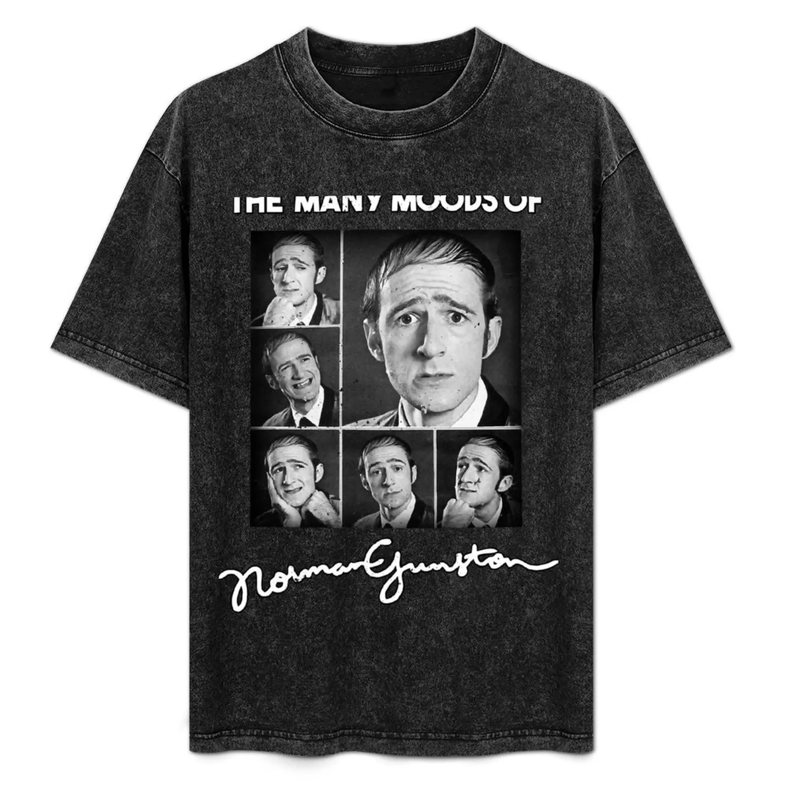 Фото Футболка The Many Moods Of Norman Gunston с модным принтом, повседневная, с короткими рукавами №1