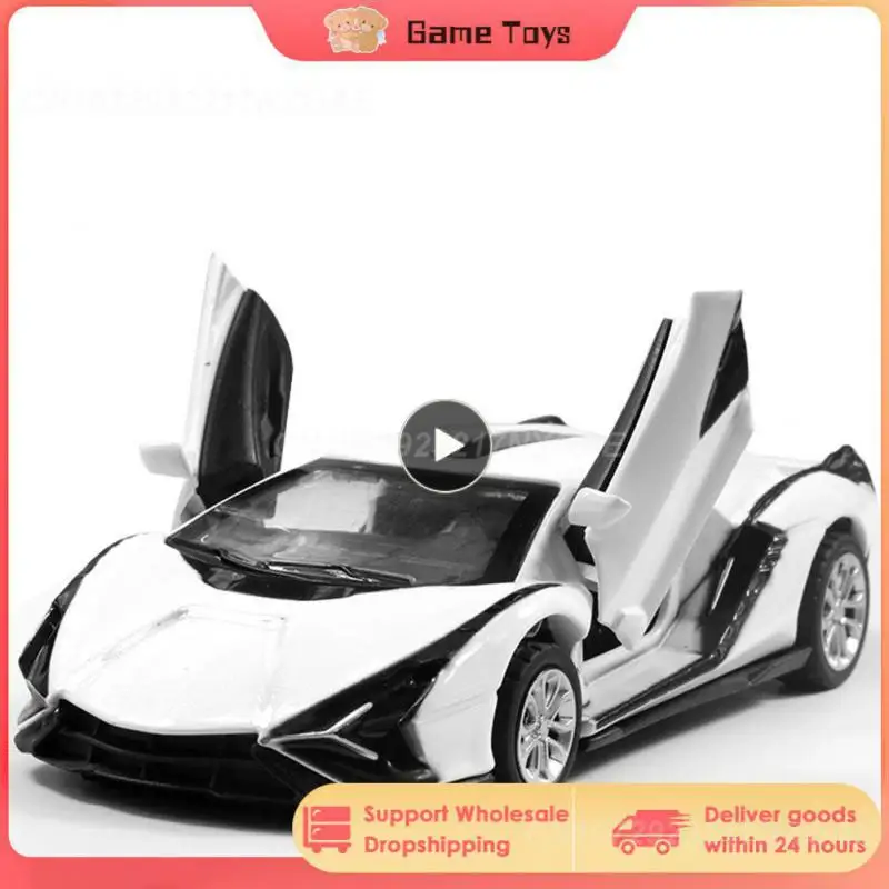 

1~10PCS Lamborghini Simulation Alloy Car Model Boy Door Opening Back Force Children's Toy Car Ornaments Play-resistant