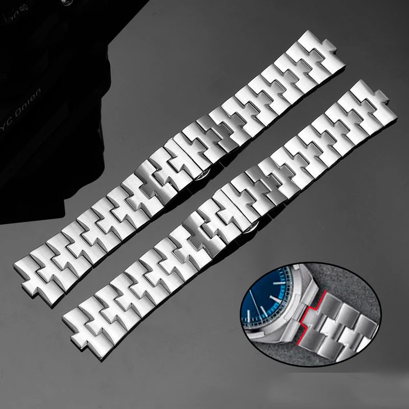 Stainless Steel Watch Band For VACHERON CONSTANTIN Strap Watchband Overseas 24mm*7mm Men's Watch Accessories