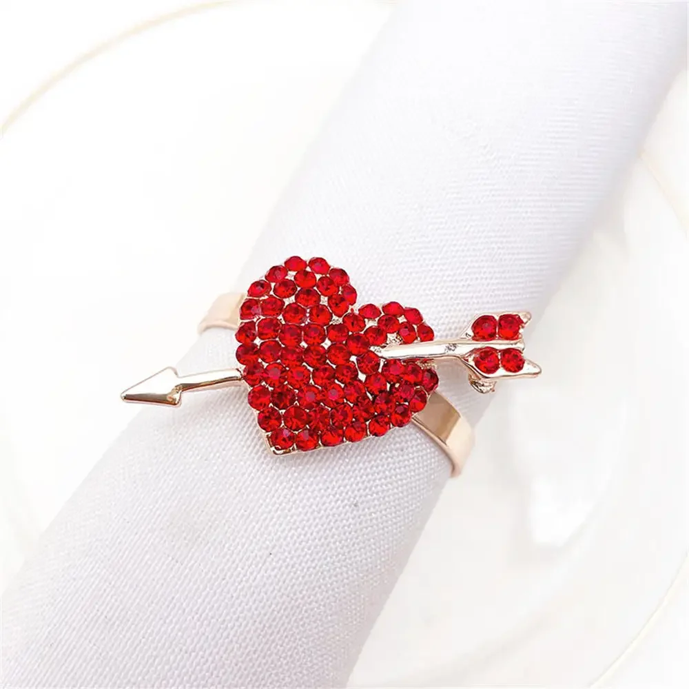 

Металлические кольца для салфеток "Роза", красные