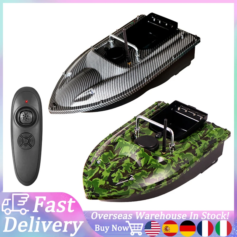 Fishing Bait Boat 500m Remote Dual Motor 1.5KG Loading Automatic Cruise/Automatic Route Correction LED Bait Thrower Fishing Gear