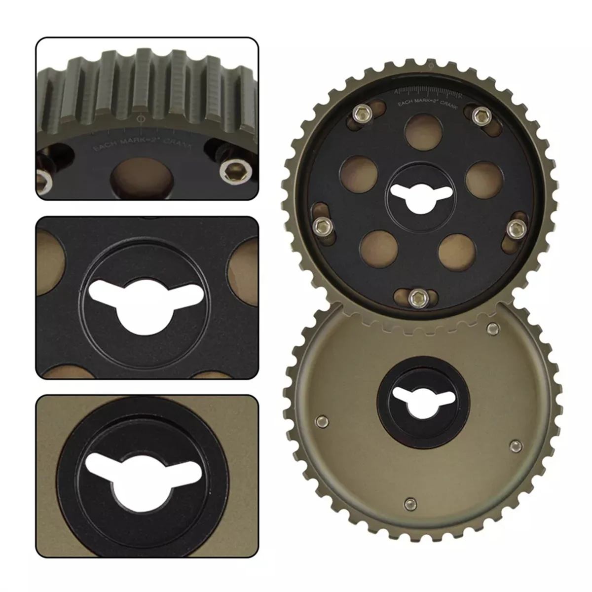 1 пара 30 мм регулируемый комплект кулачковых шестерен для кулачкового шкива