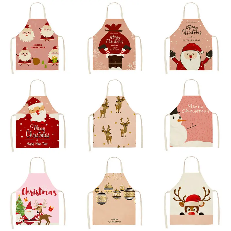 

Christmas Apron Merry Christmas Decorations for Home Christmas Kitchen Decor Navidad Noel Ornament Xmas Gifts New Year