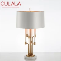 oulala postmodern table lamp led creative luxurious marble desk light for home living room bedroom bedside decor