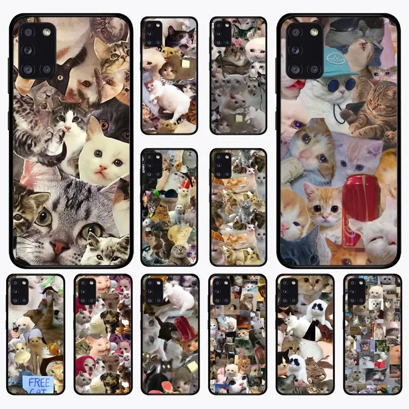 

Crying Cat Memes Phone Case for Samsung A70 A71 A72 A51 A52 A53 A30 A21 A02 S A40 A32 A31 A13 A12 A10 Cover