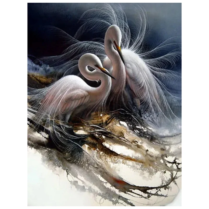 

Алмазная вышивка, алмазная живопись, животные, Белые птицы, журавли, алмазная живопись, вышивка крестиком Стразы