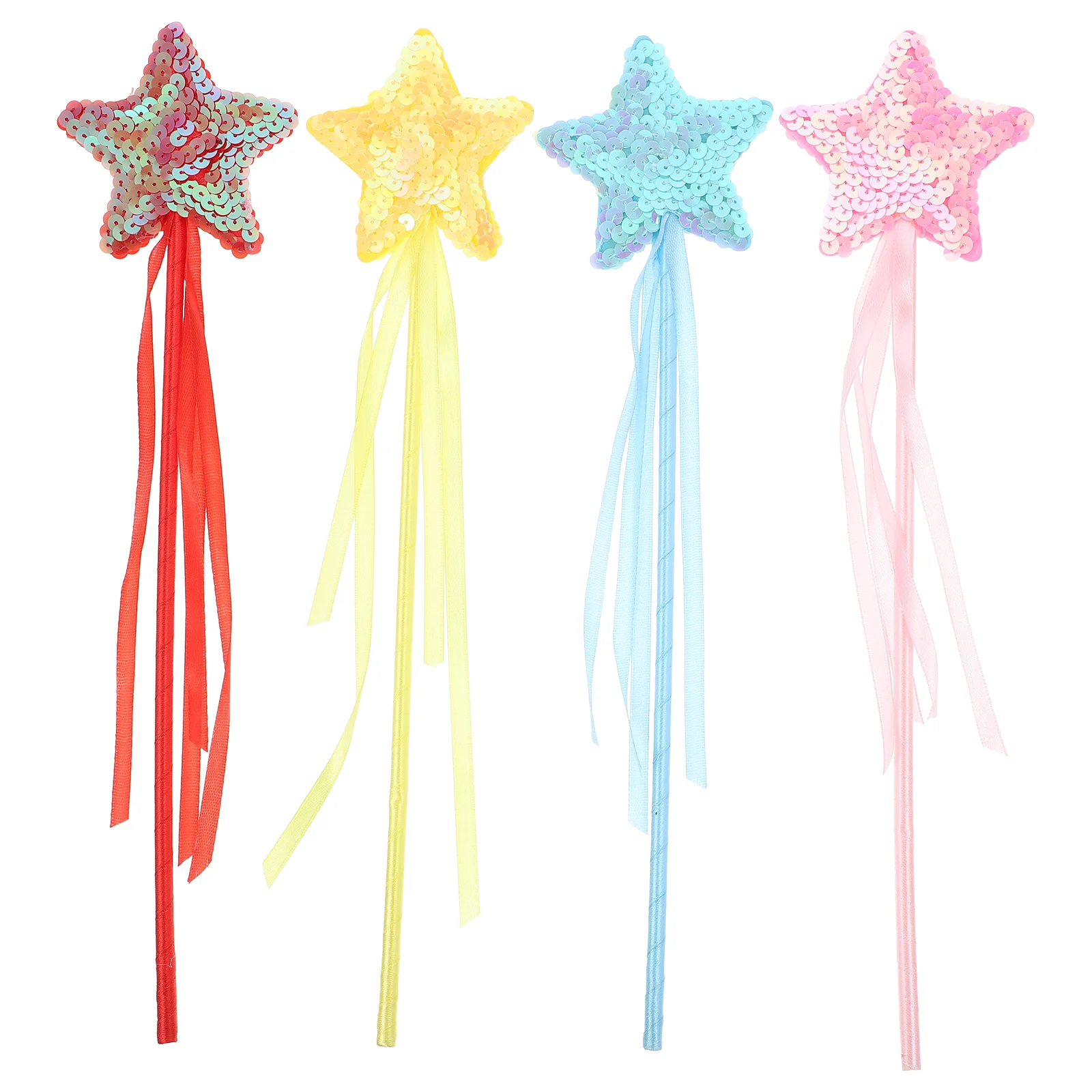 

4Pcs Star Wand Fairy Wand Costume Dress Props Accessories for Kids Children