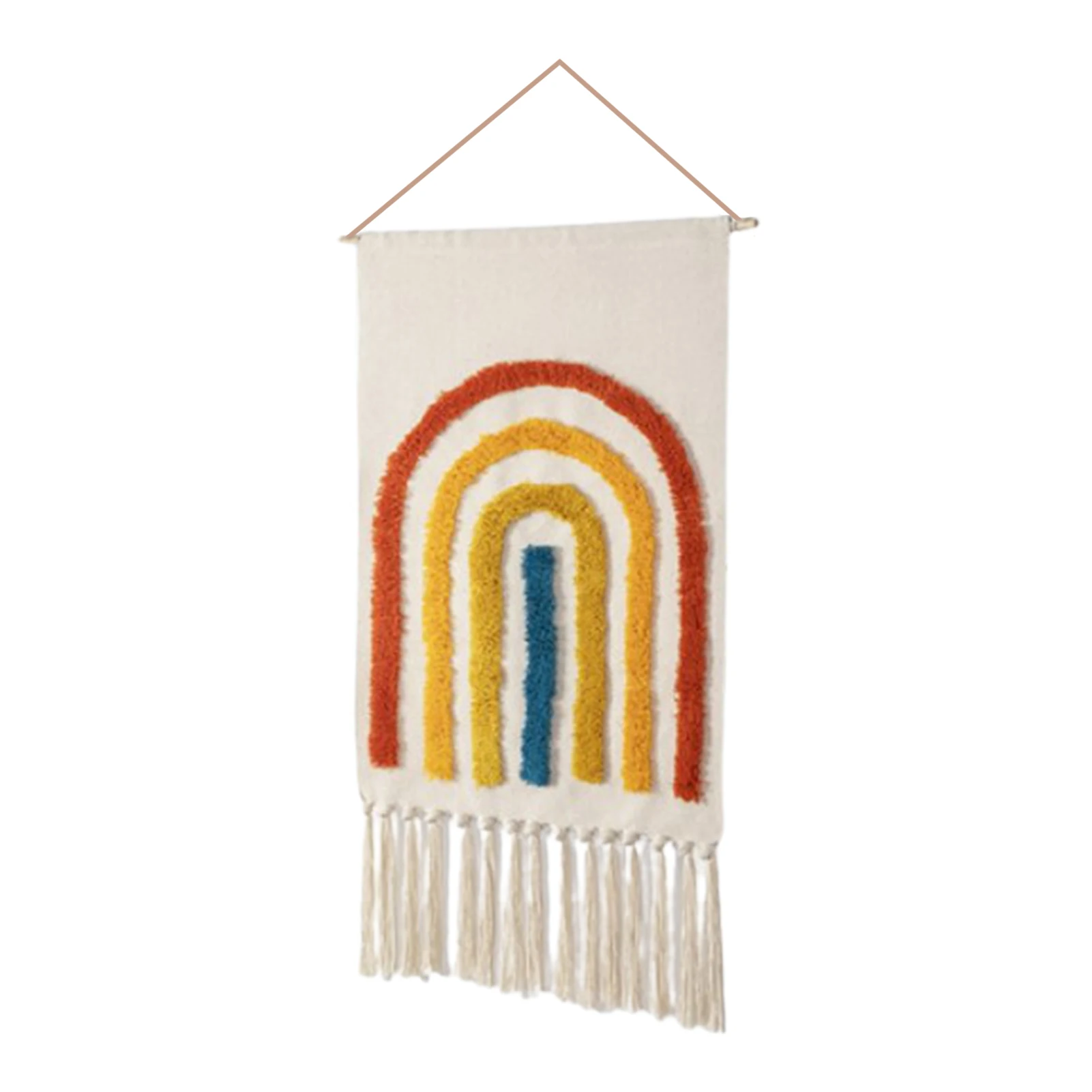 

Гобелен в стиле бохо, макраме, плетеный Настенный декор, хлопковый гобелен ручной работы с геометрическим рисунком, аксессуары для квартир ...