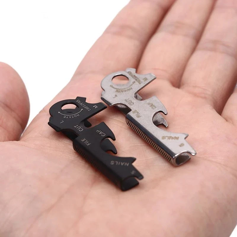 

Outdoor Tools 8 In 1 Multitools Portable Stainless Steel Keychain Outdoor Survival Gear Gadget Pocket Multi EDC Tool