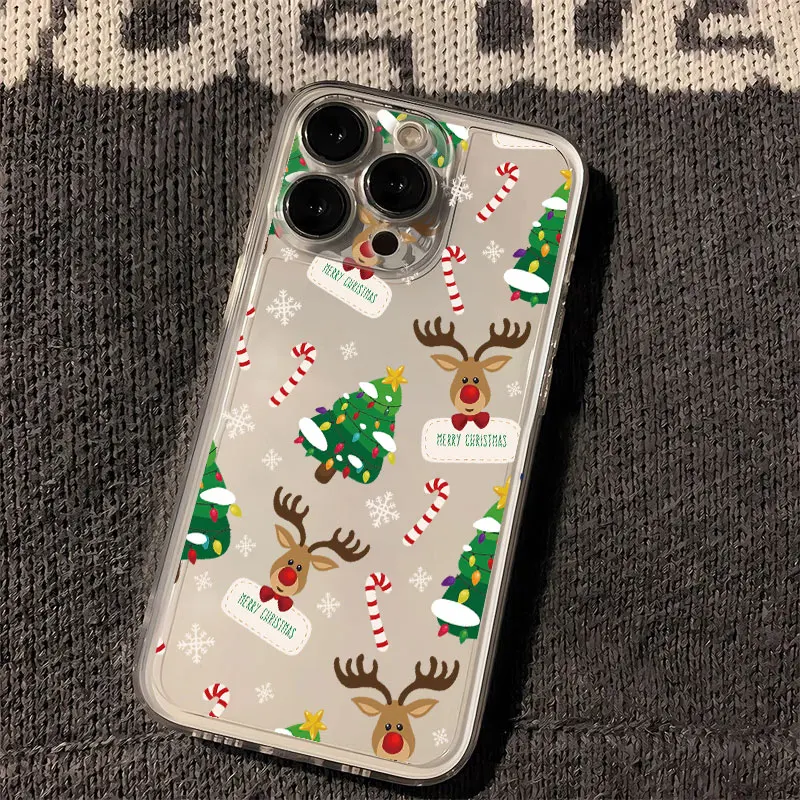 Christmas Elk Snowman Santa Clau Phone Case For OPPO Realme C67 C65 C63 C55 C53 C35 C30 12 11 10 9 8 7 6 5 Pro Plus 4G 5G Cover